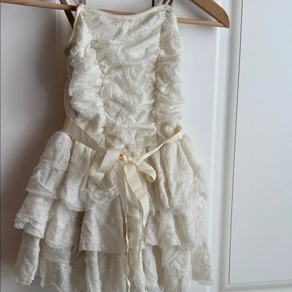 White Ruffled Ballet Dress - Picture 2 of 5